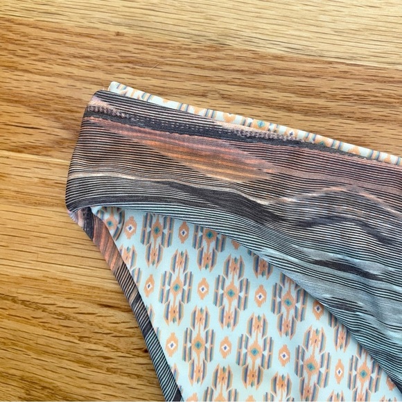 PrAna NWT Reversible Breya Swim Bikini Bottom Granite Bonita Green Blue Sz L - Picture 4 of 14